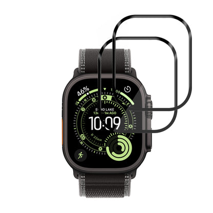 Folie de Protección Techsuit Nano Flex para Apple Watch Ultra Series, Set de 2 piezas, Plástico, Negra
