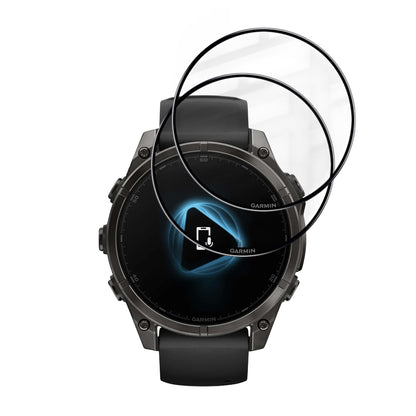 Folie de Protección Techsuit Nano Flex para Garmin Fenix 8 Pro 47mm / 8 47mm, Set de 2 piezas, Plástico, Negra