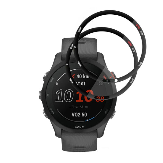 Folie de Protección Techsuit Nano Flex para Garmin Forerunner 255 Music / 255, Set de 2 piezas, Plástico, Negra
