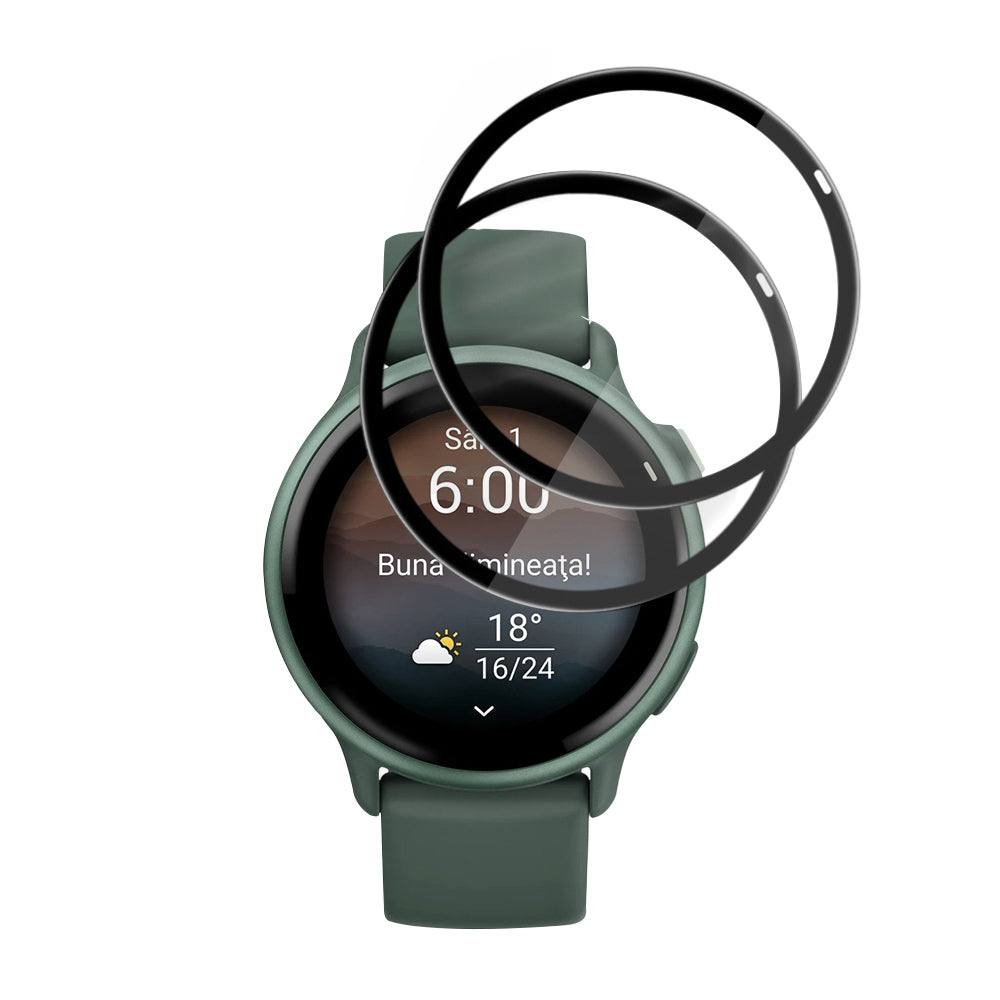 Folie de Protección Techsuit Nano Flex para Garmin vivoactive 6, Set de 2 piezas, Plástico, Negra