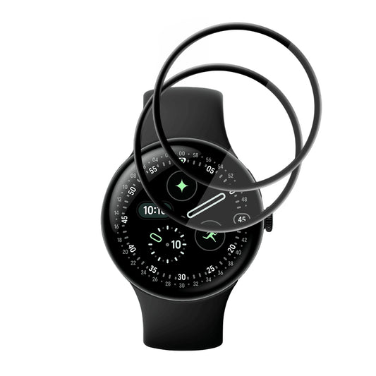 Folie de Protección Techsuit Nano Flex para Google Pixel Watch 4 45mm, Set de 2 piezas, Plástico, Negra