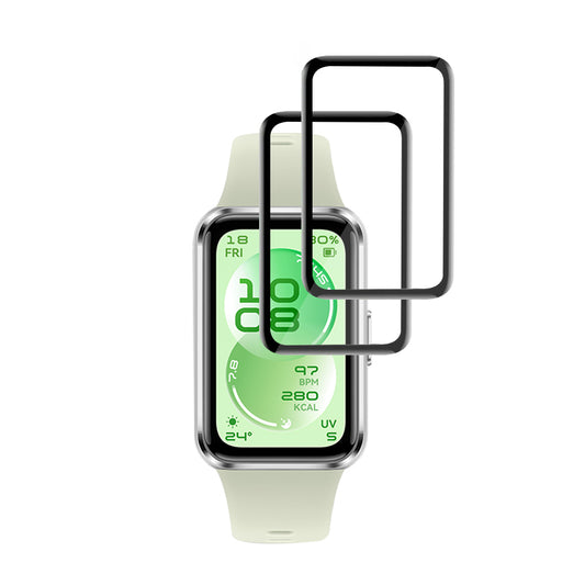 Folie de Protección Techsuit Nano Flex para Huawei Band 11, Set de 2 piezas, Plástico, Negra