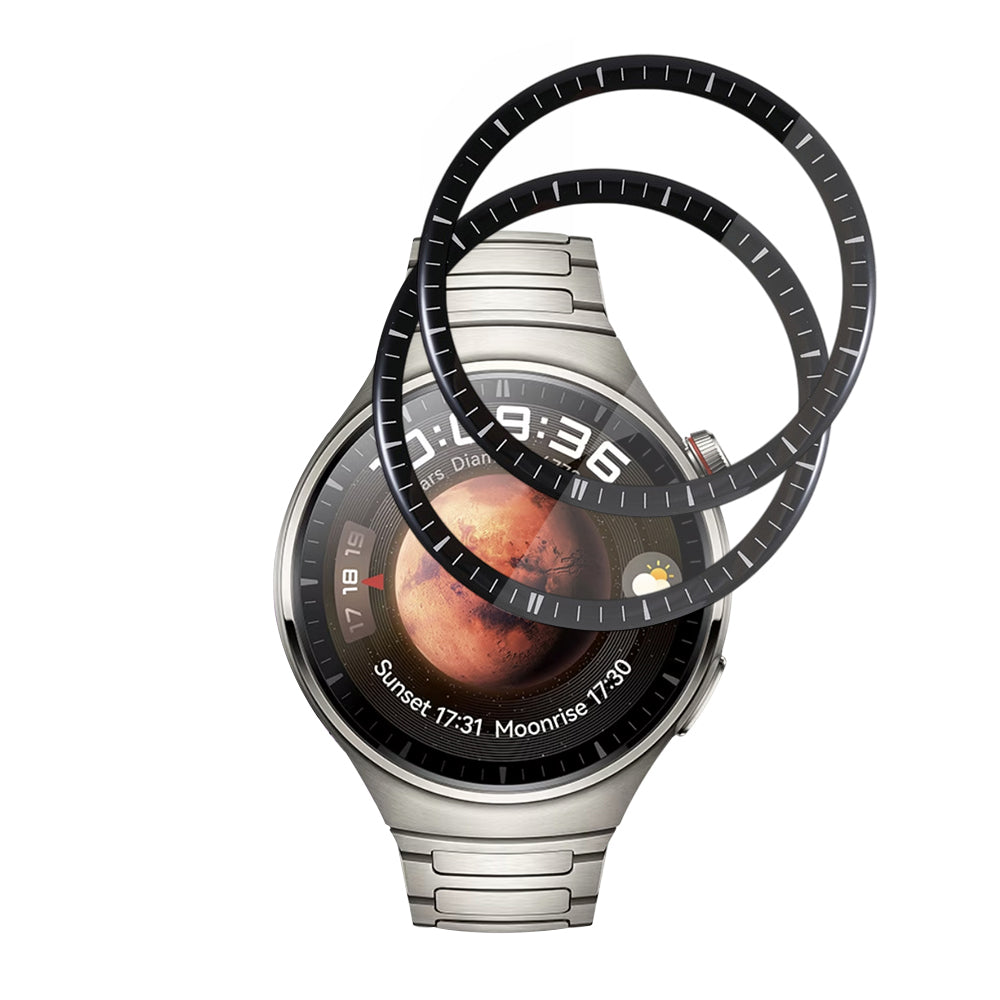 Folie de Protección Techsuit Nano Flex para Huawei Watch 4 Pro, Set de 2 piezas, Plástico, Negra