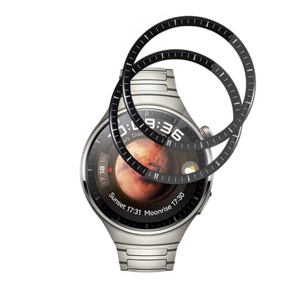 Folie de Protección Techsuit Nano Flex para Huawei Watch 4 Pro, Set de 2 piezas, Plástico, Negra