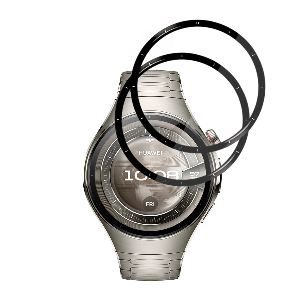 Folie de Protección Techsuit Nano Flex para Huawei Watch 5 46mm, Set de 2 piezas, Plástico, Negra