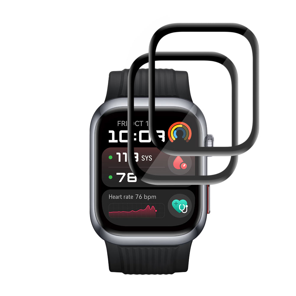 Folie de Protección Techsuit Nano Flex para Huawei Watch D2, Set de 2 piezas, Plástico, Negra