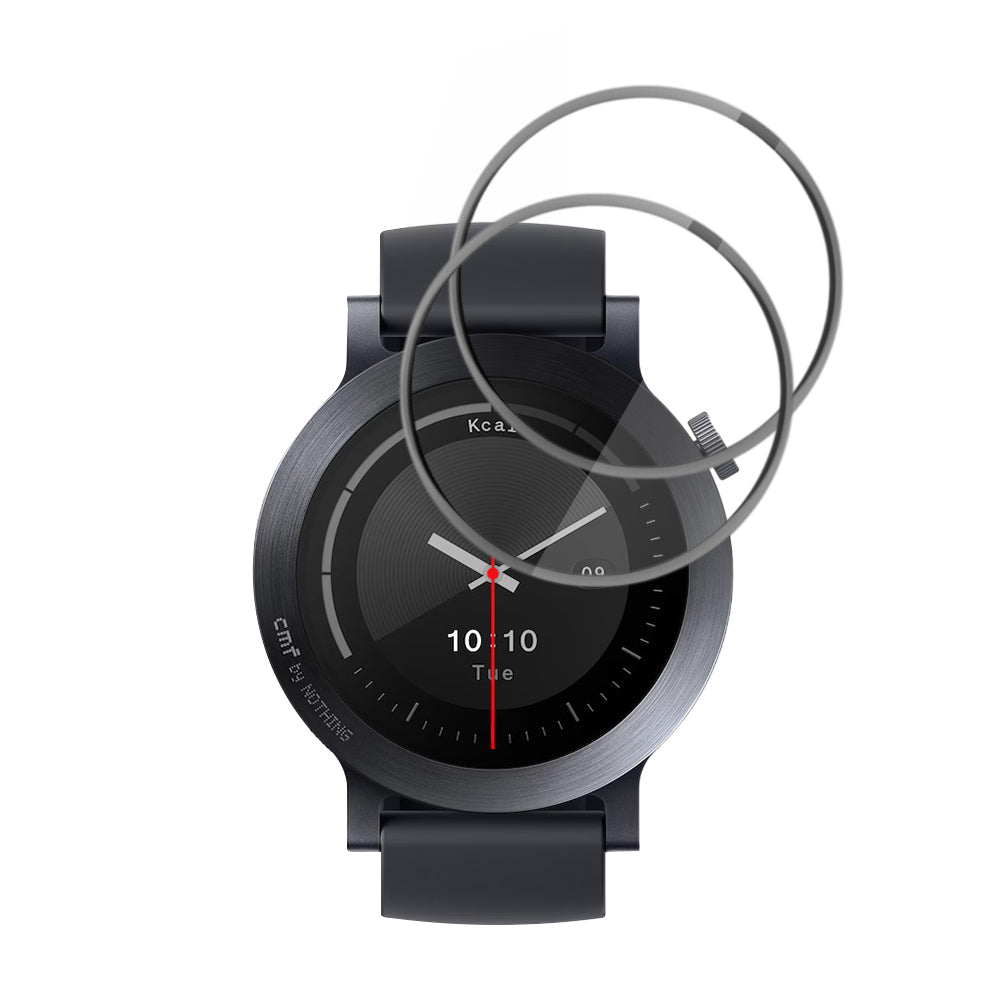 Folie de Protección Techsuit Nano Flex para Nothing CMF Watch 3 Pro, Set de 2 piezas, Plástico, Negra