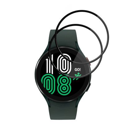 Folie de Protección Techsuit Nano Flex para Samsung Galaxy Watch4 44mm, Set de 2 piezas, Plástico, Negra