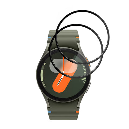 Folie de Protección Techsuit Nano Flex para Samsung Galaxy Watch7 40mm, Set de 2 piezas, Plástico, Negra