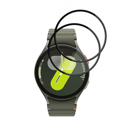 Folie de Protección Techsuit Nano Flex para Samsung Galaxy Watch7 44mm, Set de 2 piezas, Plástico, Negra