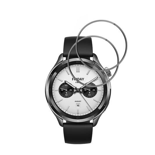 Folie de Protección Techsuit Nano Flex para Xiaomi Watch S4, Set de 2 piezas, Plástico, Negra