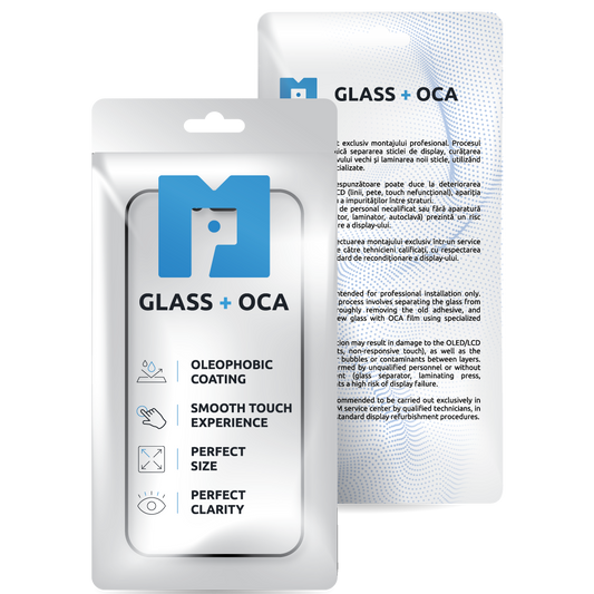 Cristal Pantalla + OCA MP compatible con Apple iPhone 16 Pro, Negro