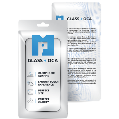 Cristal de pantalla + OCA MP compatible con Samsung Galaxy S24+ S926, Negro