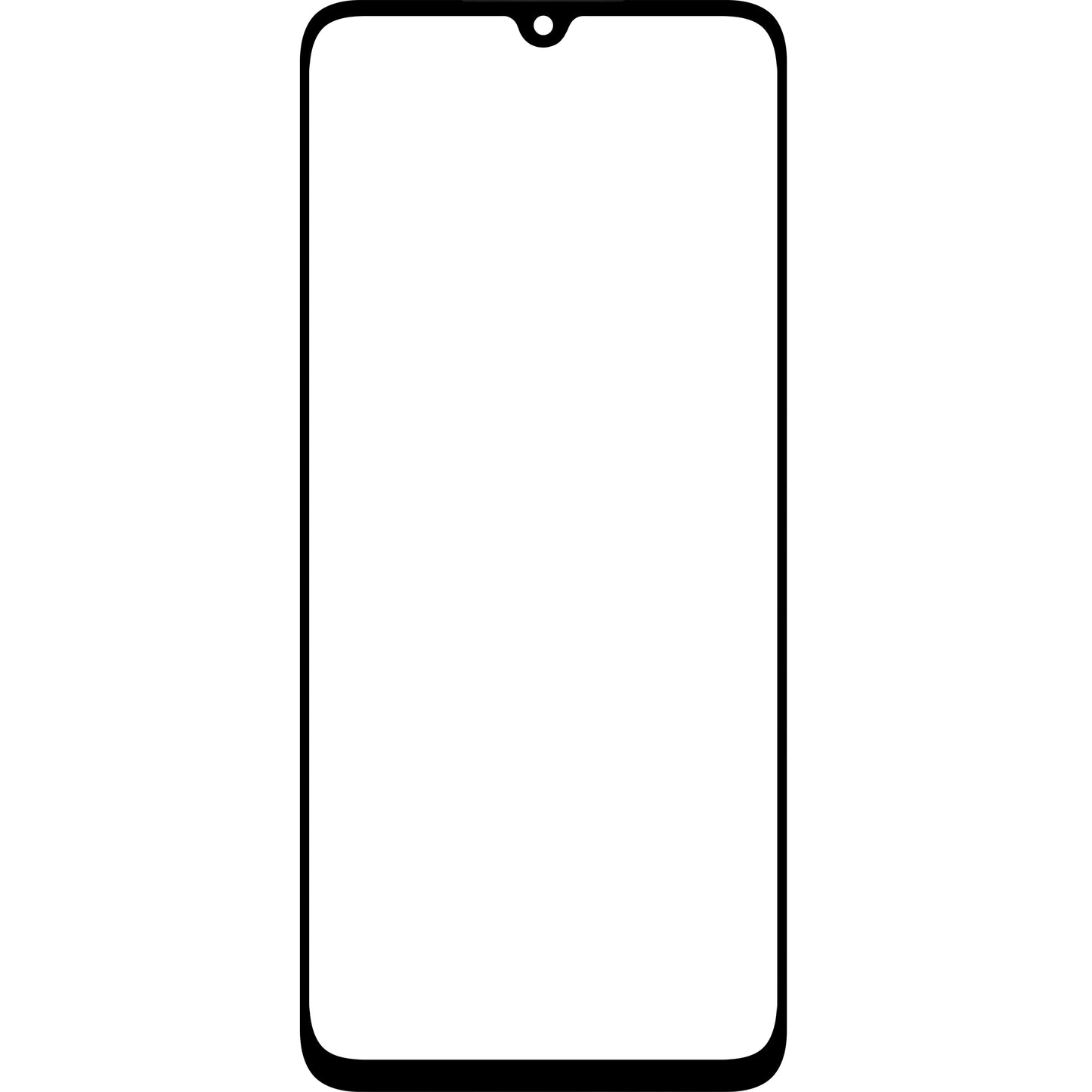Cristal de pantalla + OCA Forward Shield para Samsung Galaxy A05s A057, Negro