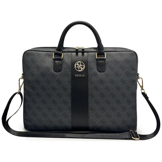 Bolso Guess 4G Round Classic Logo para Laptop 16 pulgadas, Negro