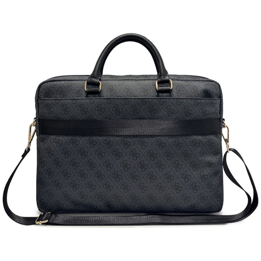 Bolso Guess 4G Round Classic Logo para Laptop 16 pulgadas, Negro