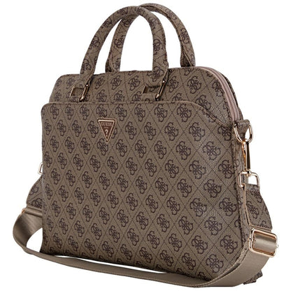 Bolso Guess 4G Triangle Logo para Laptop 15 pulgadas, Marrón