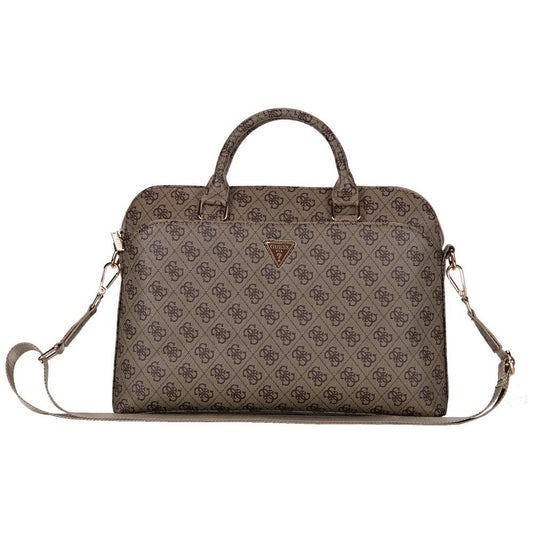 Bolso Guess 4G Triangle Logo para Laptop 15 pulgadas, Marrón