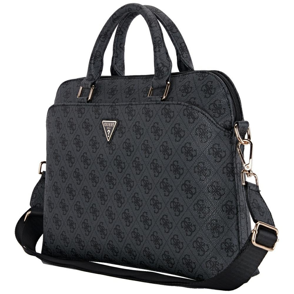 Bolso Guess 4G Triangle Logo para Laptop 15 pulgadas, Negro