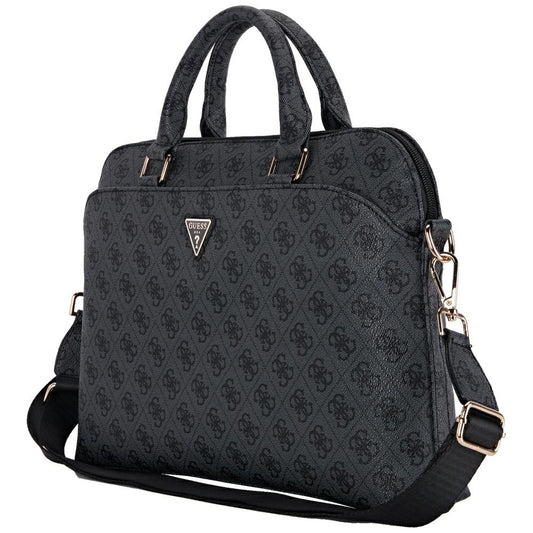 Bolso Guess 4G Triangle Logo para Laptop 15 pulgadas, Negro