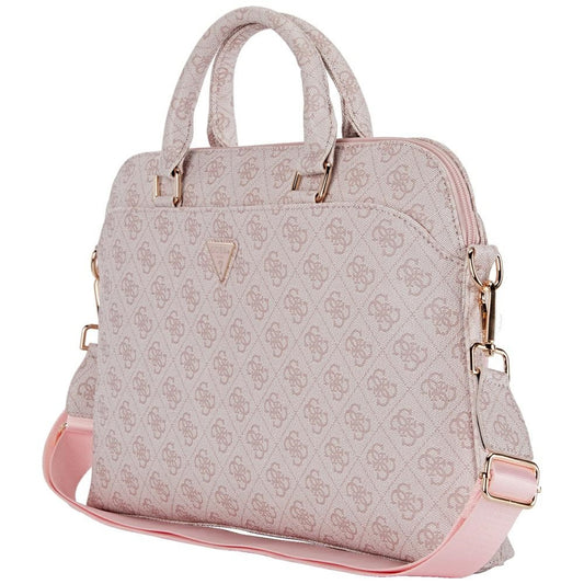 Bolso Guess 4G Triangle Logo para Laptop 15 pulgadas, Rosa