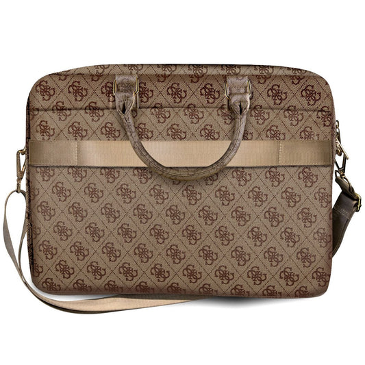 Bolso Guess 4G Metal Logo para Laptop 15 pulgadas - 16 pulgadas, Marrón