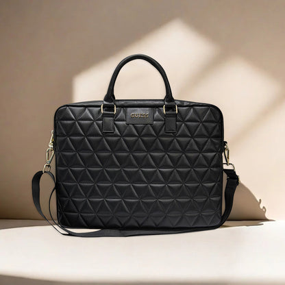 Bolso Guess Quilted para Laptop de 15 pulgadas, Negro