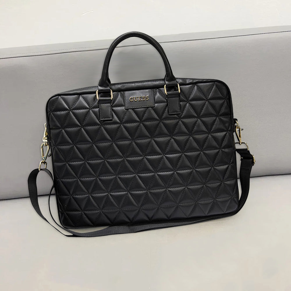Bolso Guess Quilted para Laptop de 15 pulgadas, Negro
