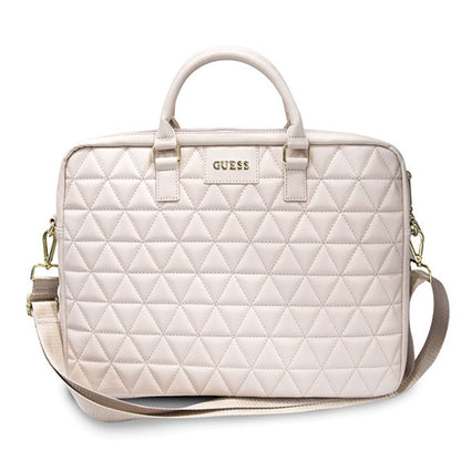 Guess Quilted Bag for 15-inch Laptop, Pink