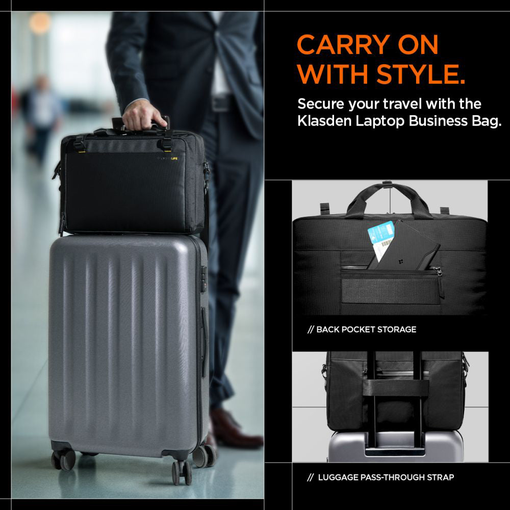 Bolsa Spigen Klasden para Laptop de 16 pulgadas, Negra