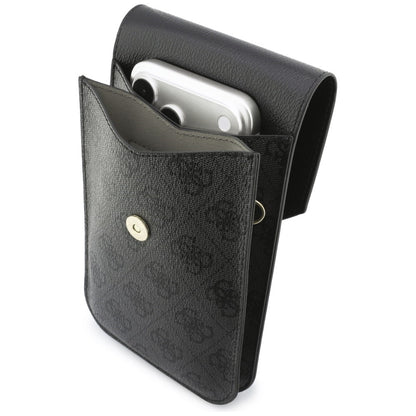 Bolso Universal para Teléfono, Guess, 4G Grained Classic Logo, Negro
