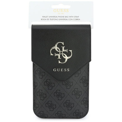 Bolso Universal para Teléfono, Guess, 4G Grained Classic Logo, Negro