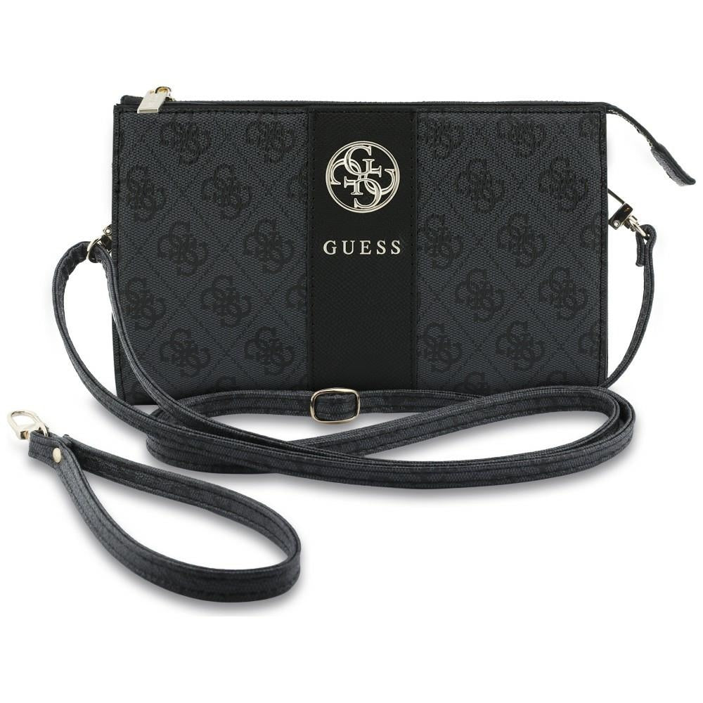 Bolso universal para teléfono, Guess, 4G Round Classic Logo Stripe, negro