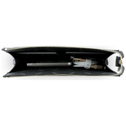 Bolso universal para teléfono, Guess, 4G Round Classic Logo Stripe, negro