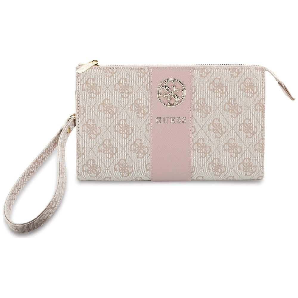 Bolso universal para teléfono, Guess, 4G Round Classic Logo Stripe, rosa