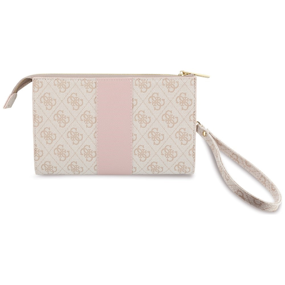 Bolso universal para teléfono, Guess, 4G Round Classic Logo Stripe, rosa