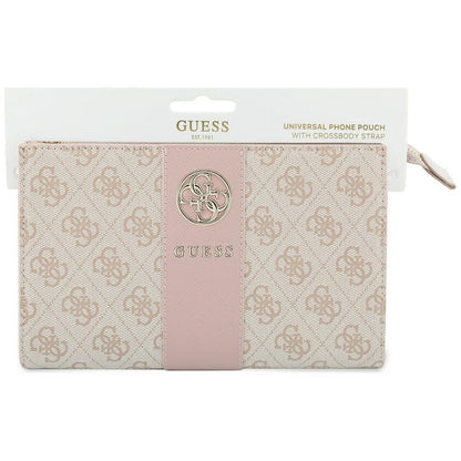 Bolso universal para teléfono, Guess, 4G Round Classic Logo Stripe, rosa