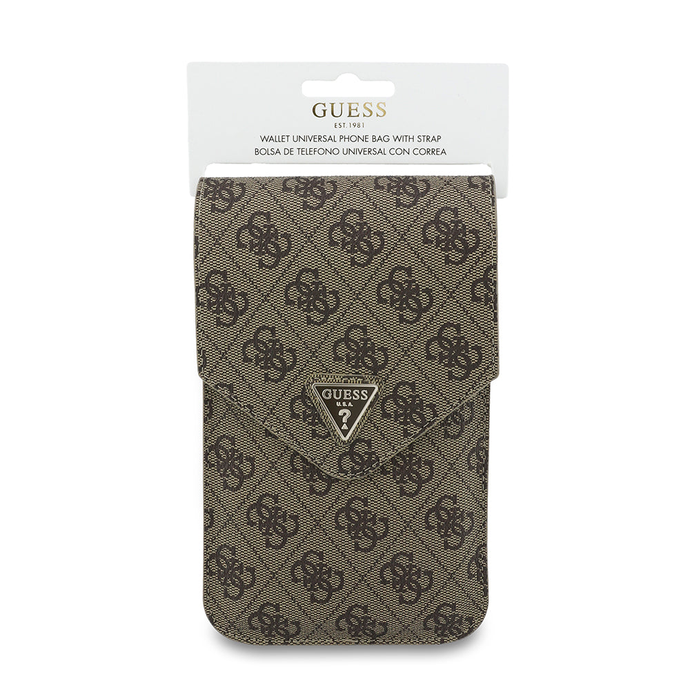Bolso Universal para Teléfono, Guess, Fliptok Triangle 4G, Marrón