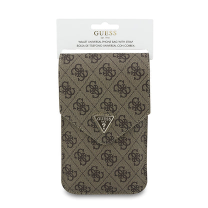 Bolso Universal para Teléfono, Guess, Fliptok Triangle 4G, Marrón