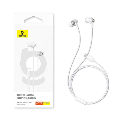 Manos libres 3.5mm Baseus Encok CZ11, Blanco A00164300213-Z1 