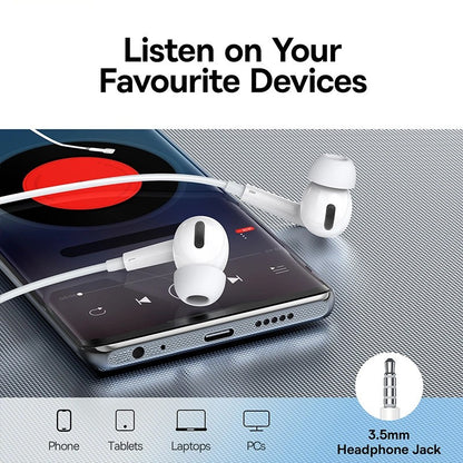Handsfree 3.5mm Baseus Encok H18, Blanco