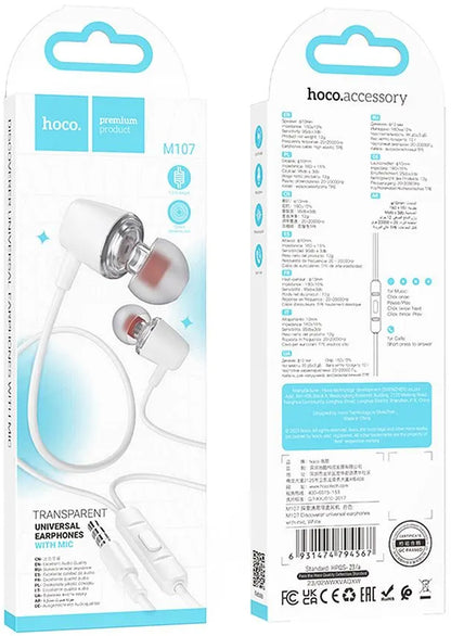 Handsfree 3.5mm HOCO M107, Blanco
