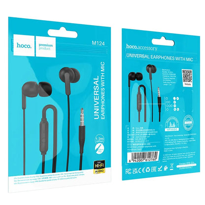 Handsfree 3.5mm HOCO M124, Negro