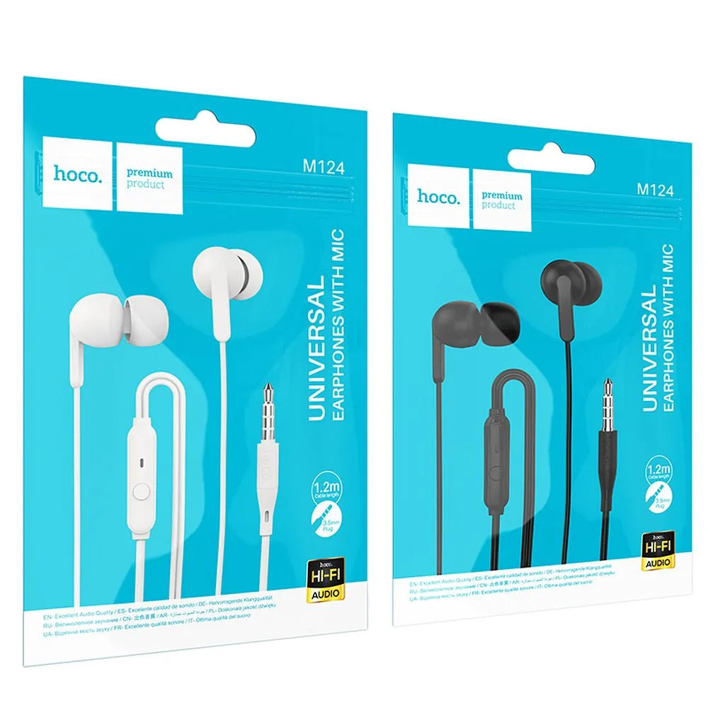 Handsfree 3.5mm HOCO M124, Negro