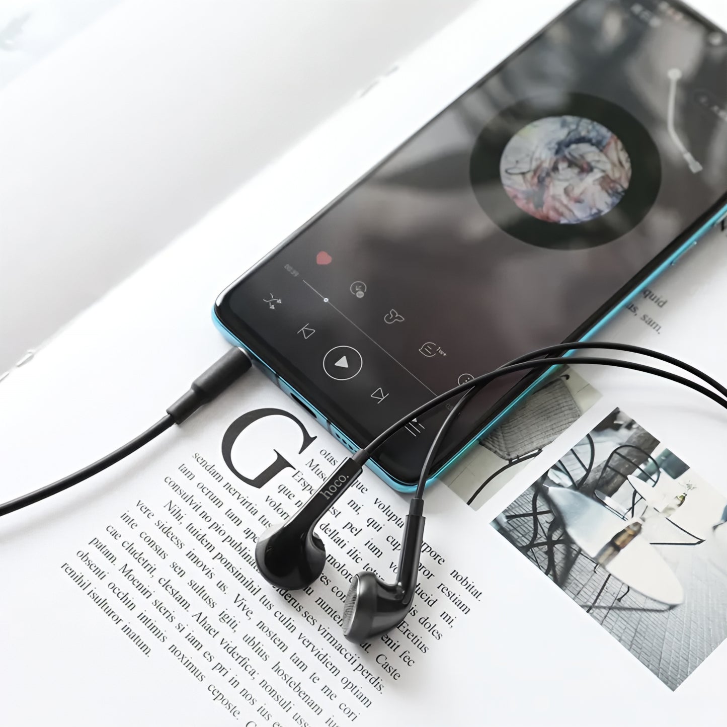 Handsfree 3.5mm HOCO M73, Negro