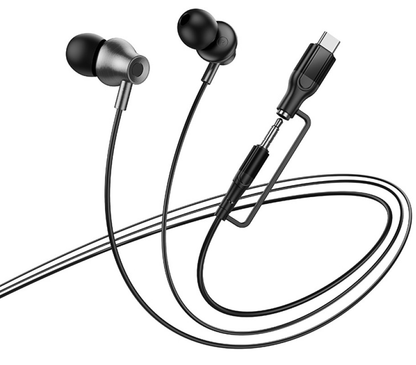 Manos libres 3.5mm / USB-C HOCO M119A, Negro