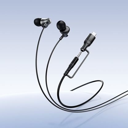 Manos libres 3.5mm / USB-C HOCO M119A, Negro