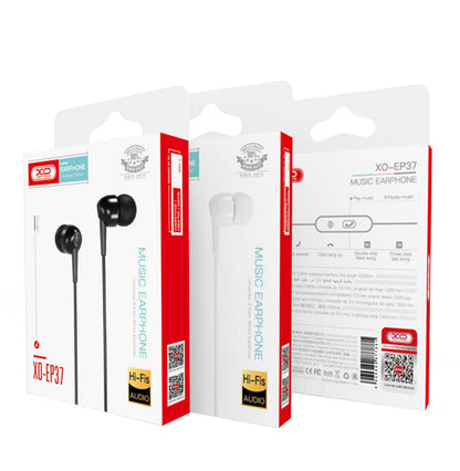 Handsfree 3.5mm XO Design EP37, Blanco