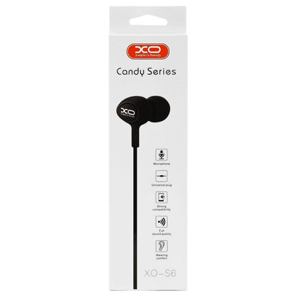 Handsfree 3.5mm XO Design S6, Negro