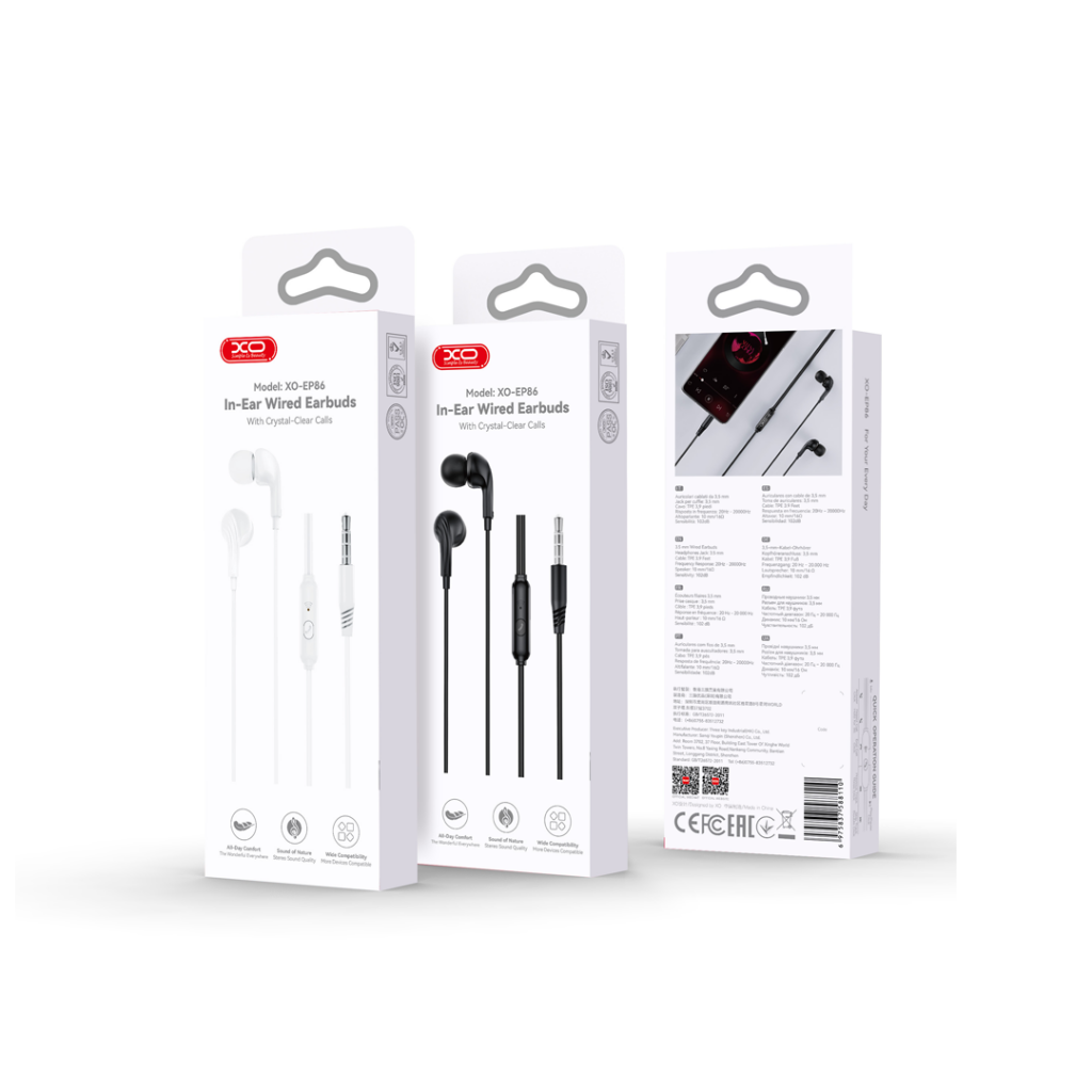 Manos libres 3.5mm XO Design EP86, Blanco